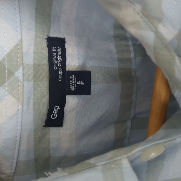 GAP Green Casual Button Down Shirt Lightweight Cotton - Size Small NWT - Picture 4 of 7